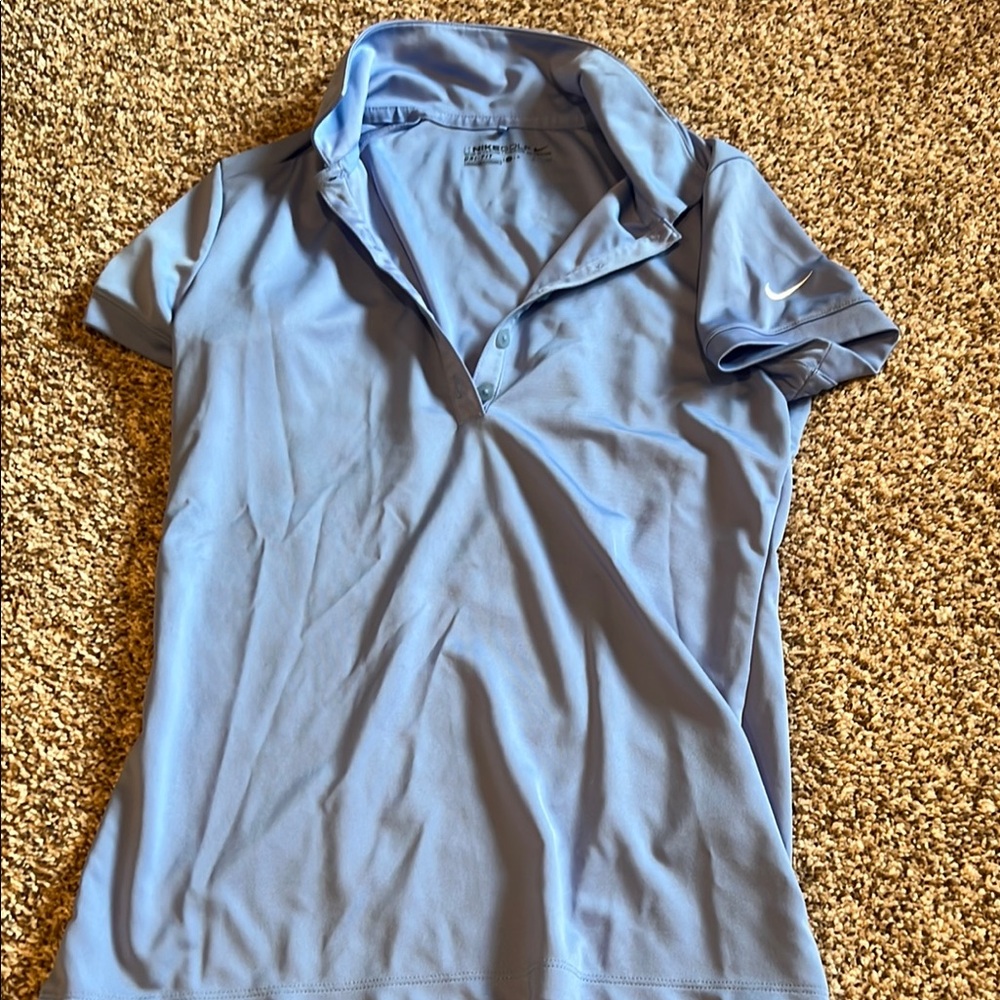 Nike Dri- fit Women's Blue Golf Shirt